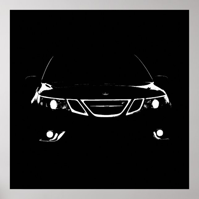 Póster Saab 9-3 Aero Print (Frente)