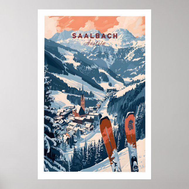 Póster Saalbach Print Austria 1 (Frente)