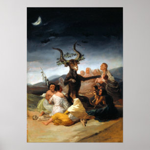 Póster Sábado de las brujas de Francisco Goya