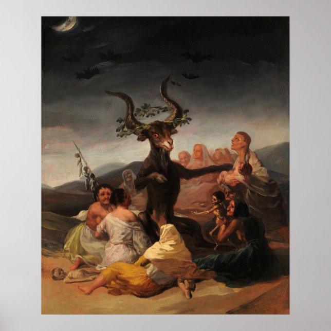 Póster Sábado de las brujas por Francisco de Goya (Frente)