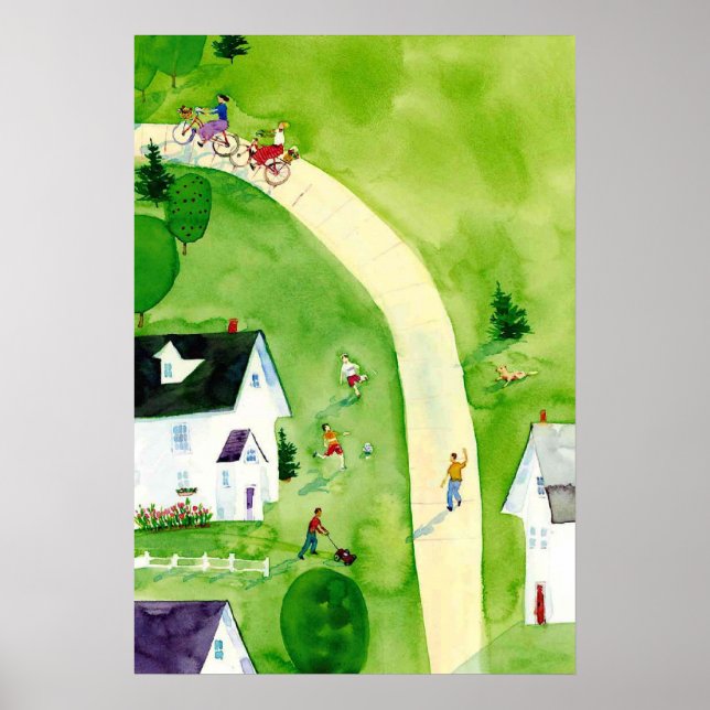 Póster sábado por la tarde Acuarela (Frente)