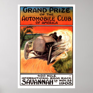 Póster Sabana internacional GA 1908 del ciclismo en ruta
