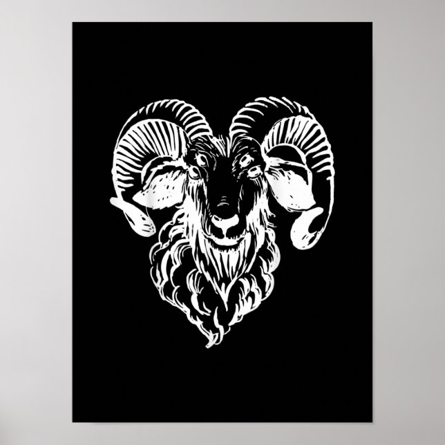 Póster Sabbatic Baphomet Goat Evil Satanic (Frente)