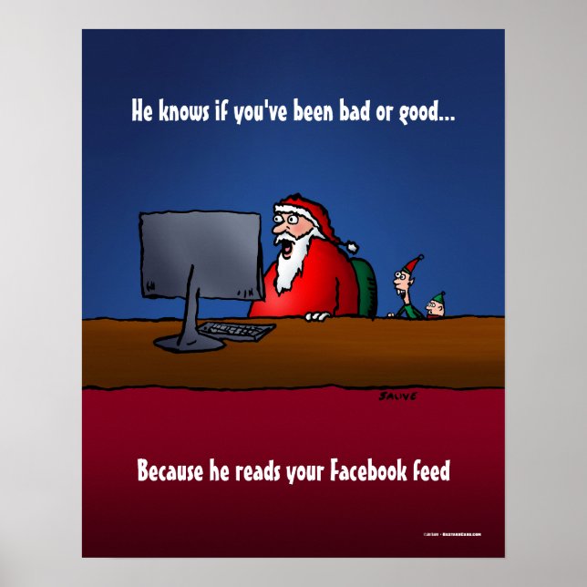 Póster Sabe si has sido mal gracioso de Santa Poster (Frente)