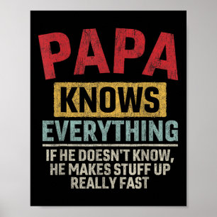 Póster Sabe Todo Divertido Día del Padre Papá