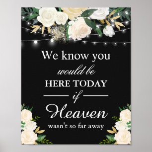 Póster Sabemos Que Estarías Aquí Recuerden Floral Blanca