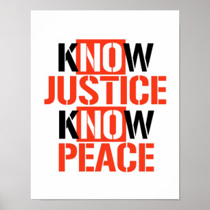 PÓSTER SABEN QUE LA JUSTICIA CONOCE LA PAZ