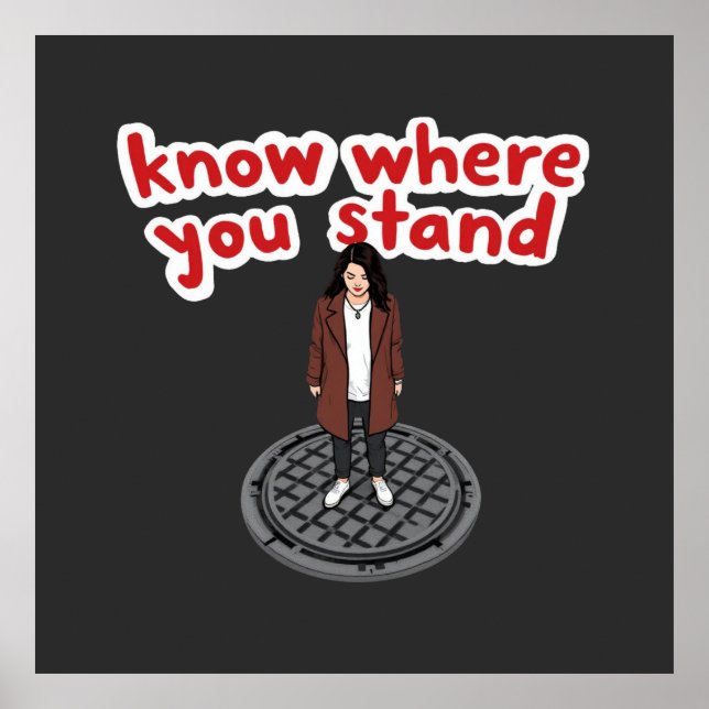 Póster Saber dónde se encuentra uno de los giros divertid (Frente)