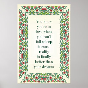 Póster Sabes que estás enamorado cuando no puedes dormirt