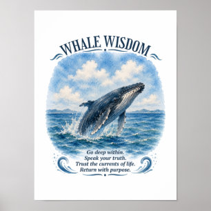 Póster Sabiduría de la Ballena: Confía en las Corrientes