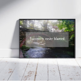 Póster Sabiduría exitosa diciendo poster de fotografía pu