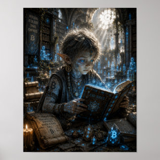 Póster Sabiduría / Guardián de Runas / Biblioteca Antigua