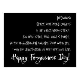 Póster Sabiduría inspiradora Feliz Día del Perdón