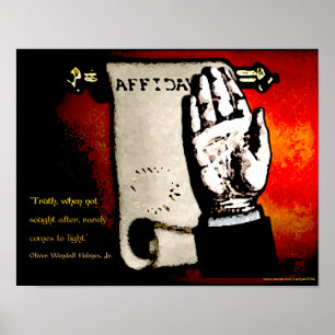 Póster Sabiduría judicial - Holmes on Truth (v2)