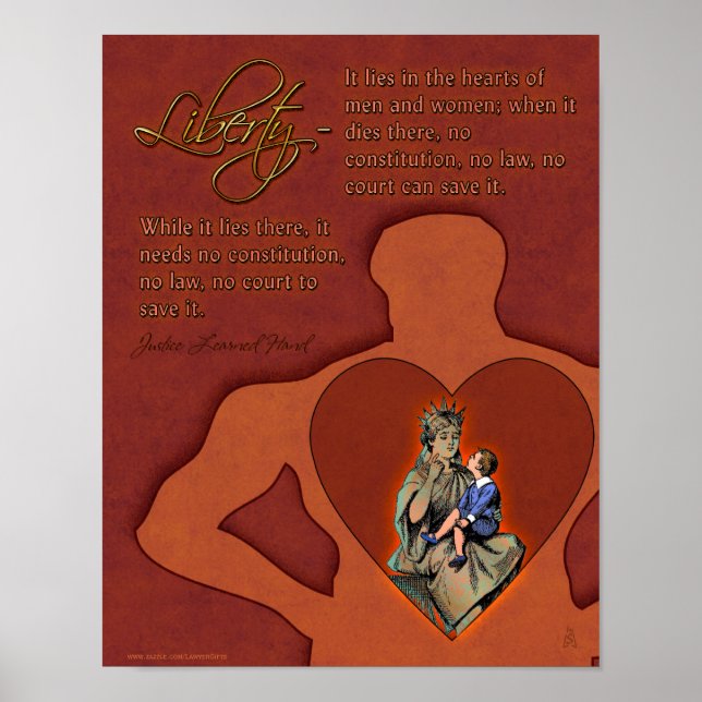 Póster Sabiduría judicial - Mano de la Libertad (v2) (Frente)