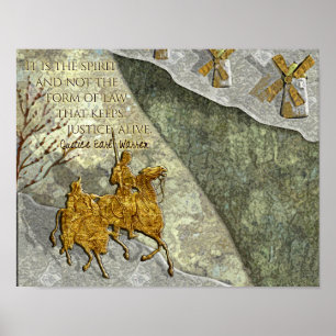 Póster Sabiduría judicial - Warren sobre el espíritu de l