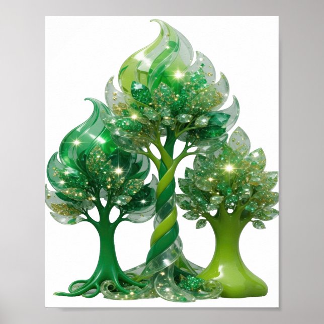 Póster Sabiduría Verde Crujiente (Frente)