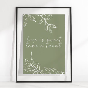 Póster Sabio Boho Flor Novia El Amor Es Dulce