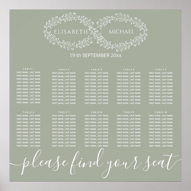 Póster Sabor infinito botánico simple romántico elegante (Frente)