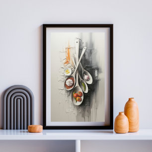 Póster Sabores Colgando en Silencio