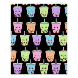 Póster Sabores de té de leche Boba