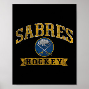 Póster Sabres de Búfalo Hockey Vintage Licencia Oficial d