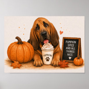 Póster Sabueso Invita a Puppaccino con Especias de Calaba