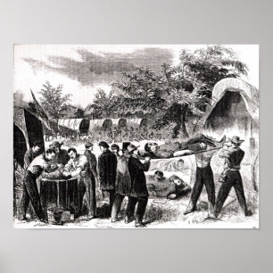 Póster Sacar a los heridos después del Antietam