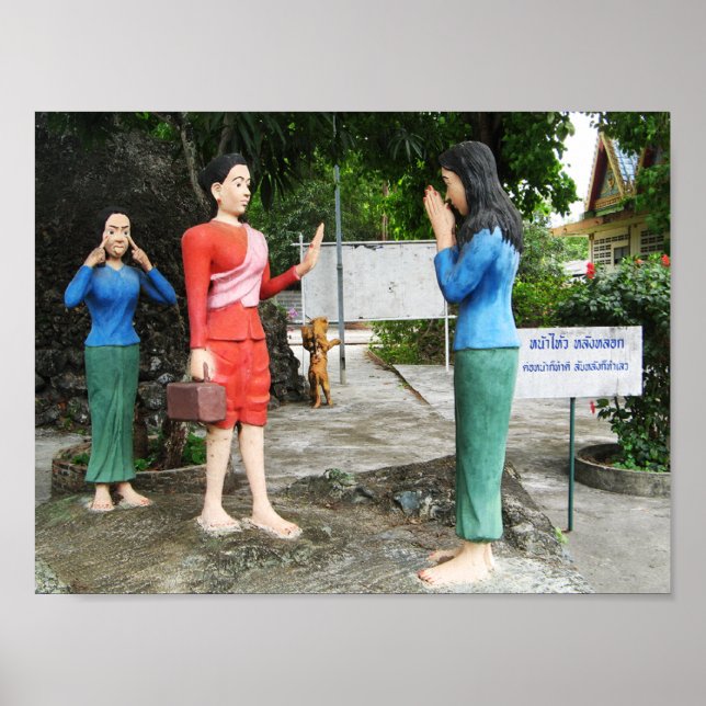 Póster Sacar las caras detrás de la espalda (Frente)