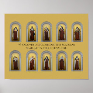 Póster Sacerdotes carmelitas católicos de las monjas de