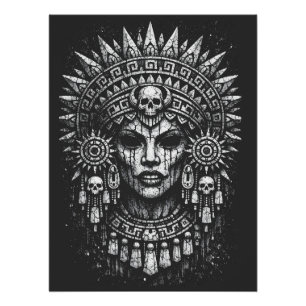 Póster Sacerdotisa Coronada de Calavera — por BurnsInHell