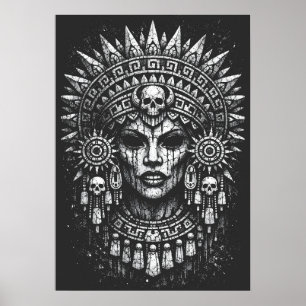 Póster Sacerdotisa Coronada de Cráneos — por BurnsInHell