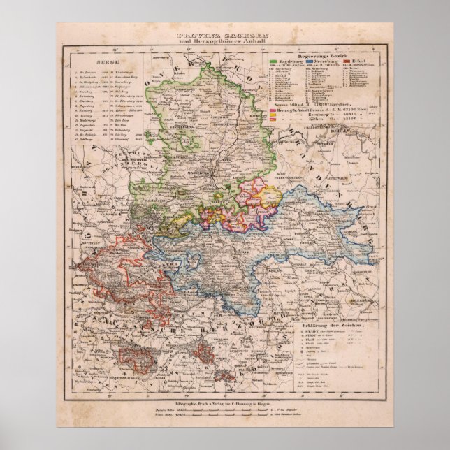 Póster Sachsen, Anhalt (Frente)