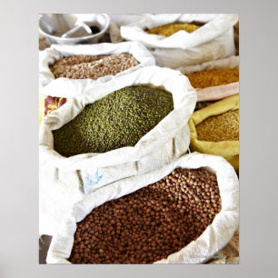 Póster Sacos del mercado