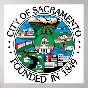 Póster Sacramento city seal