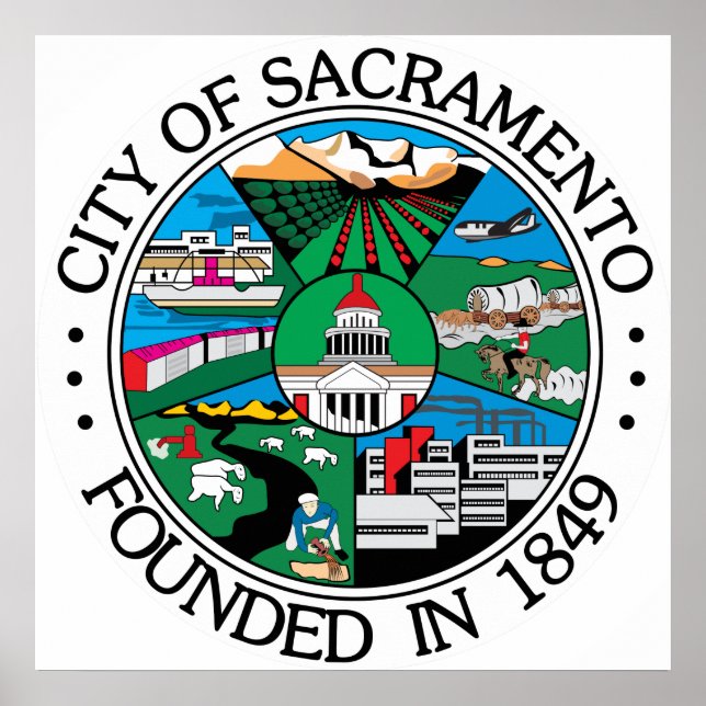 Póster Sacramento city seal (Frente)