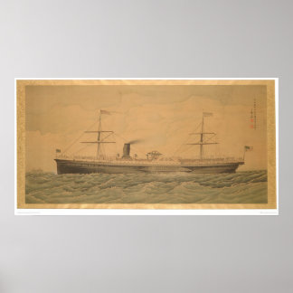 Póster Sacramento de Steamship del Pacífico (1607A)
