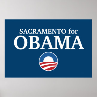 Póster SACRAMENTO para Obama personalizado tu ciudad pers