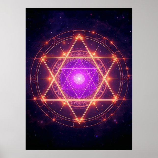 Póster Sacred Geometry Mandala – Light Within the Cosmos (Frente)