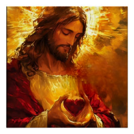 Póster Sacred Heart of Jesus
