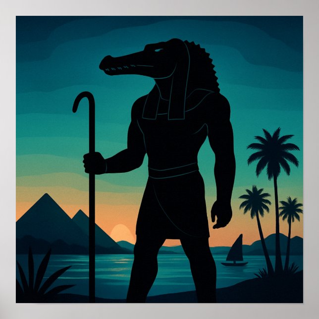 Póster Sacred Sobek Nile Guardian Pyramids Poster (Frente)