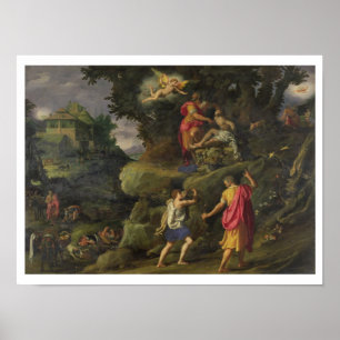 Póster Sacrificio de Isaac, 1601 (aceite en el panel)