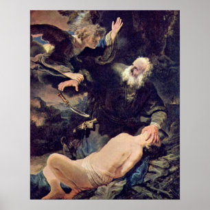 Póster Sacrificio de Isaac de Rembrandt Van Rijn