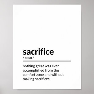 Póster Sacrificio dice