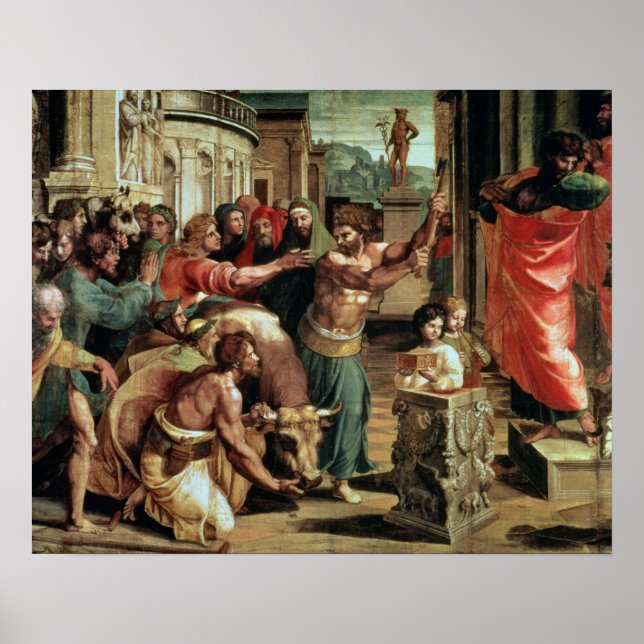 Póster Sacrificio en Lystra (personalizado de la Sistine  (Frente)