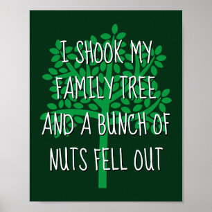 Póster Sacudí mi árbol de familia y un manojo de nueces