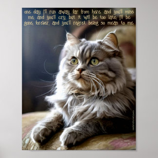 Póster Sad and Lonely Pets Poster Print: One Day