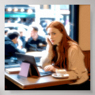 Póster "Sad Coffee" Poster Print Wall Art design