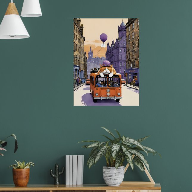 Póster Sad Fat Cat Sentimental Animal Art (Salón 1)