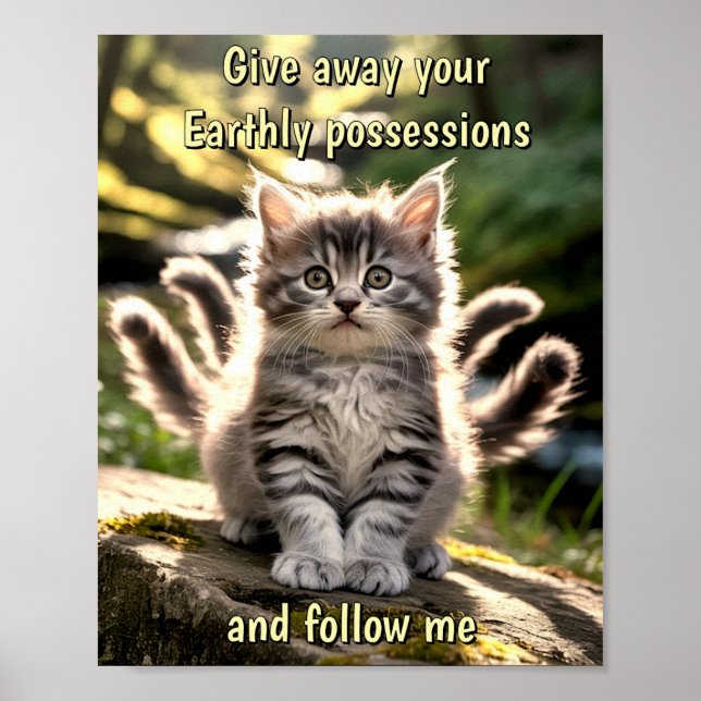 Póster Sad & Lonely Pets Poster Print: Follow Me (Frente)